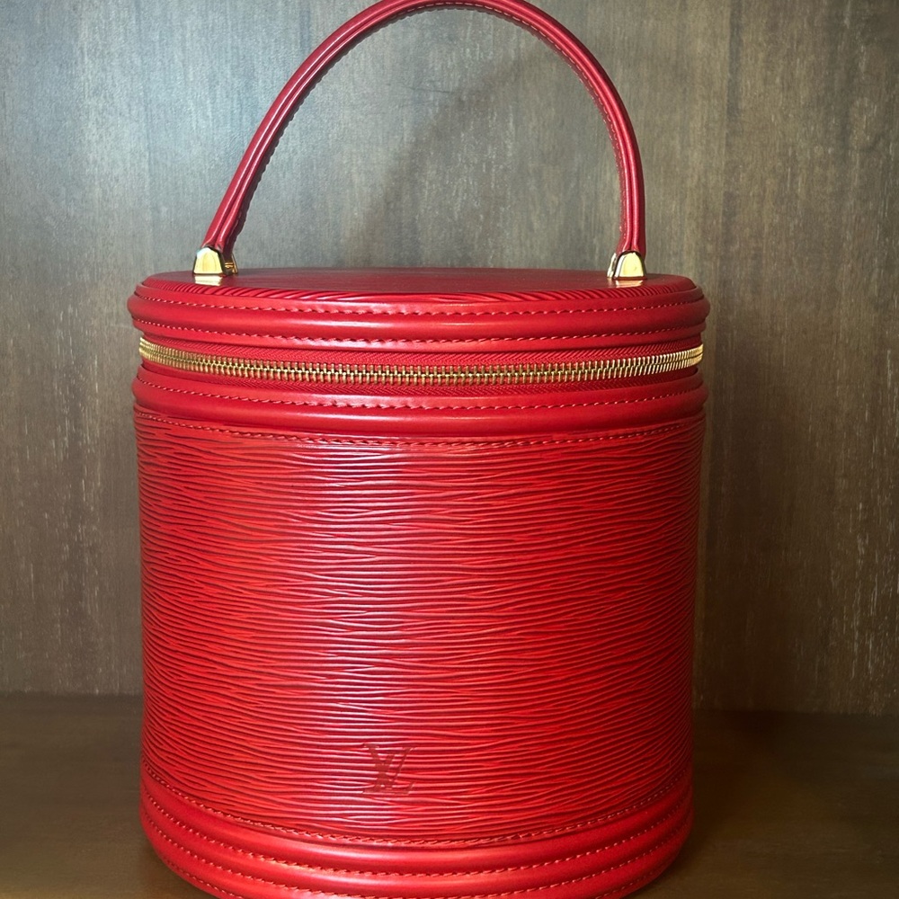 Louis Vuitton Red Epi Leather Vanity Bag